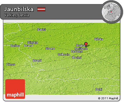 Physical Panoramic Map of Jaunbilska