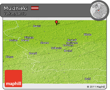 Physical Panoramic Map of Muižnieki