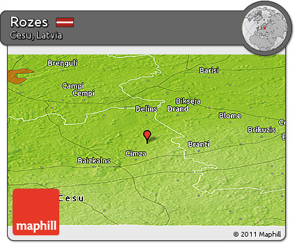 Physical Panoramic Map of Rozes