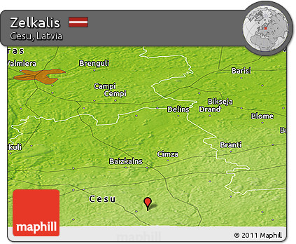 Physical Panoramic Map of Zelkalis