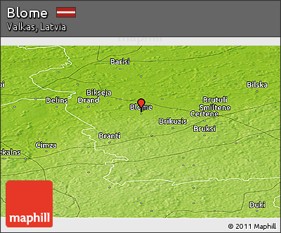 Physical Panoramic Map of Blome