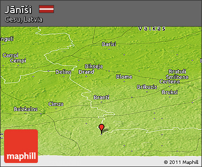 Physical Panoramic Map of Jānīši