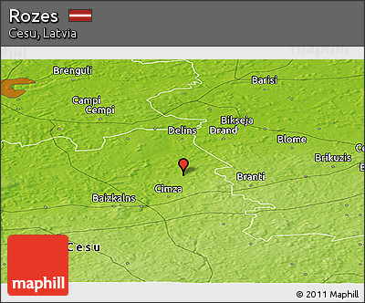 Physical Panoramic Map of Rozes