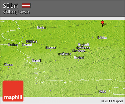 Physical Panoramic Map of Sūbri