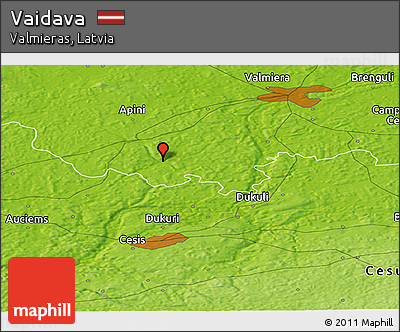 Physical Panoramic Map of Vaidava