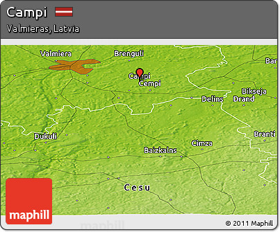 Physical Panoramic Map of Campi