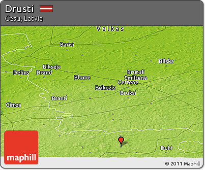 Physical Panoramic Map of Drusti