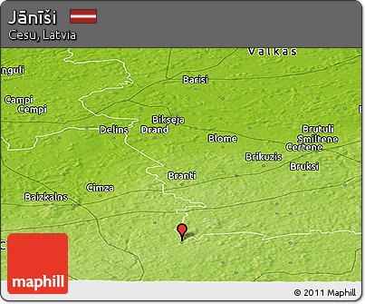 Physical Panoramic Map of Jānīši
