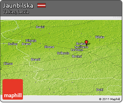 Physical Panoramic Map of Jaunbilska
