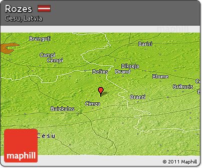 Physical Panoramic Map of Rozes