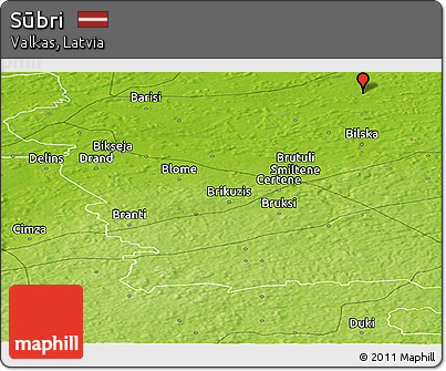 Physical Panoramic Map of Sūbri