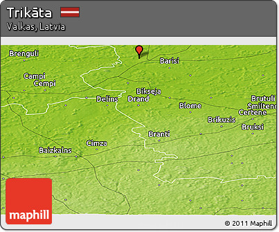 Physical Panoramic Map of Trikāta