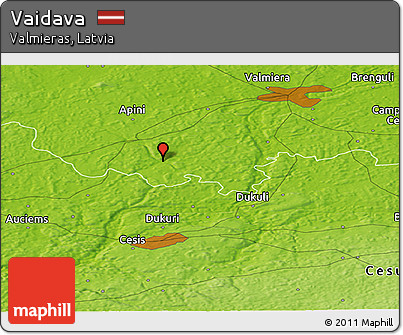 Physical Panoramic Map of Vaidava
