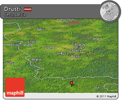 Satellite Panoramic Map of Drusti