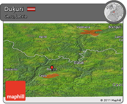 Satellite Panoramic Map of Duķuri