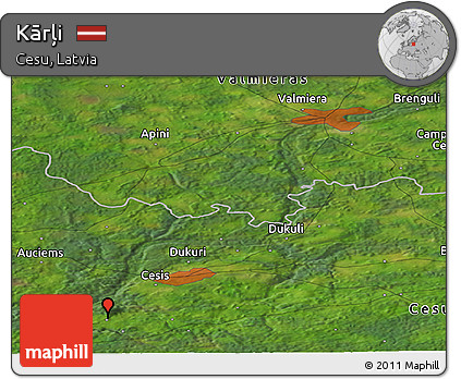 Satellite Panoramic Map of Kārļi