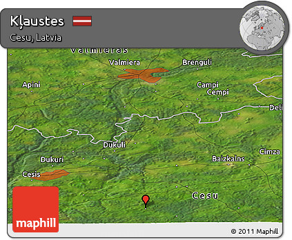 Satellite Panoramic Map of Kļaustes