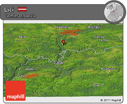 Satellite Panoramic Map of Liči