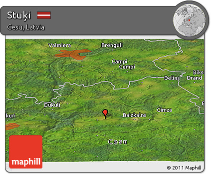 Satellite Panoramic Map of Stuķi