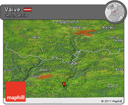 Satellite Panoramic Map of Vaive