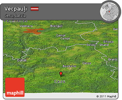 Satellite Panoramic Map of Vecpauļi
