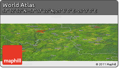 Satellite Panoramic Map of the Area around 57° 25' 7" N, 25° 34' 30" E