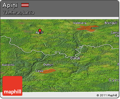 Satellite Panoramic Map of Apiņi
