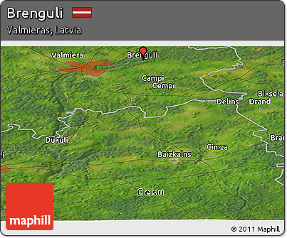 Satellite Panoramic Map of Brenguli