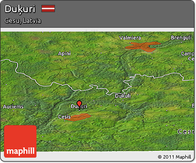 Satellite Panoramic Map of Duķuri