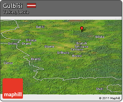 Satellite Panoramic Map of Gulbīši