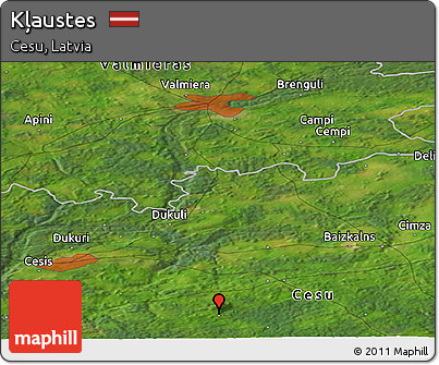 Satellite Panoramic Map of Kļaustes