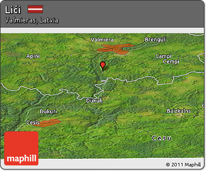 Satellite Panoramic Map of Liči