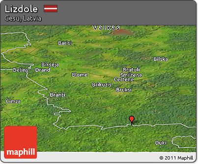 Satellite Panoramic Map of Lizdole