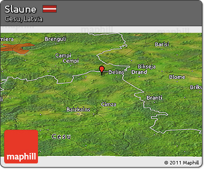 Satellite Panoramic Map of Slaune