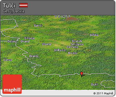 Satellite Panoramic Map of Tulči