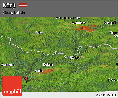 Satellite Panoramic Map of Kārļi