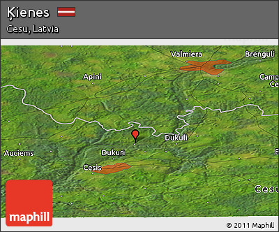 Satellite Panoramic Map of Ķienes