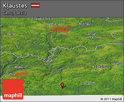 Satellite Panoramic Map of Kļaustes