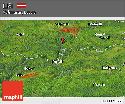Satellite Panoramic Map of Liči