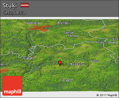 Satellite Panoramic Map of Stuķi