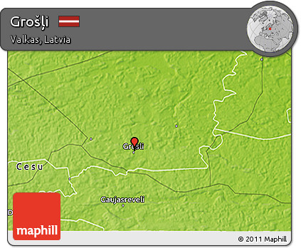 Physical 3D Map of Grošļi