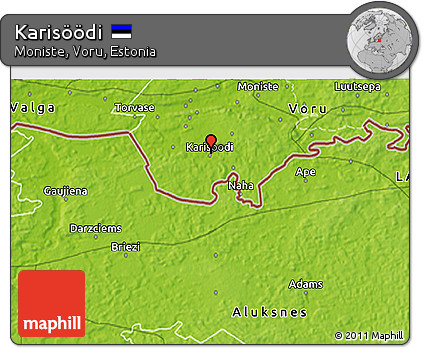 Physical 3D Map of Karisöödi