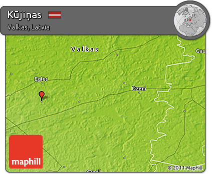 Physical 3D Map of Kūjiņas
