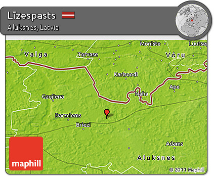 Physical 3D Map of Līzespasts