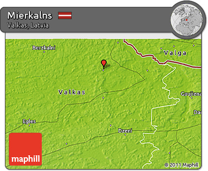 Physical 3D Map of Mierkalns