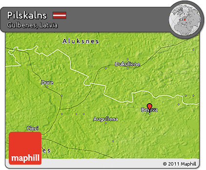 Physical 3D Map of Pilskalns