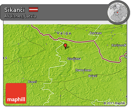Physical 3D Map of Sikanči