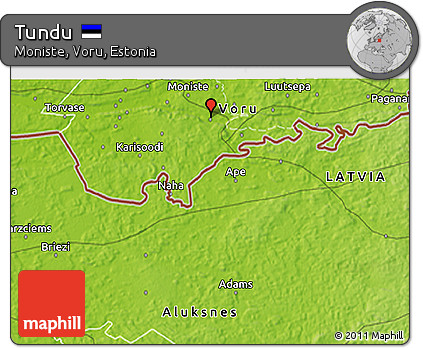 Physical 3D Map of Tundu