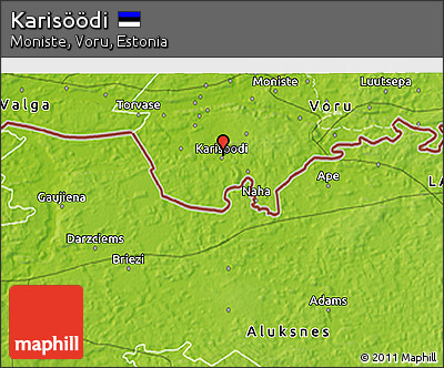 Physical 3D Map of Karisöödi