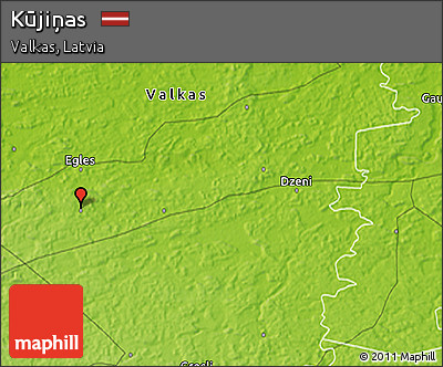 Physical 3D Map of Kūjiņas